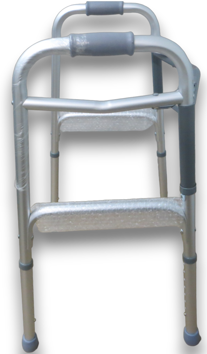 ANDADERA EN ALUMINIO DE 2 PUNTOS PLEGABLE Y PORTÁTIL.