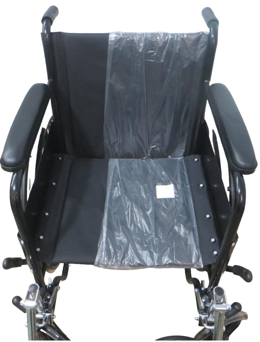 SILLA DE RUEDAS RIN ESTRELLA NEGRA ORTOPÉDICA ELEVACIÓN DE APOYA PIERNAS DESMONTABLES.