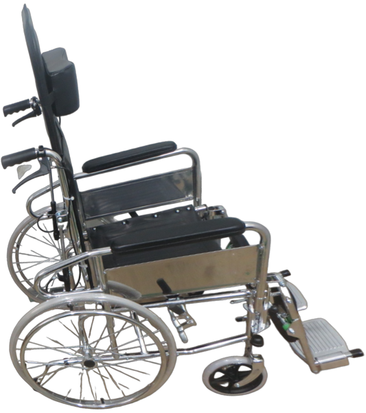 SILLA DE RUEDAS ORTOPÉDICA RESPALDO ALTO DESMONTABLE.